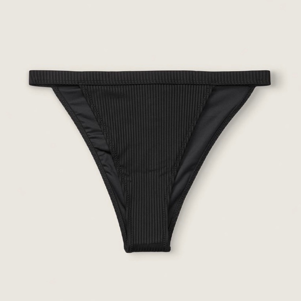PINK Swim Ribbed High Leg Bikini Bottom